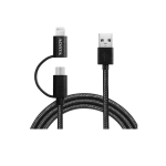 کابل 2 در 1 لایتینگ/ MicroUSB با روکش بافته شده-ای دیتا