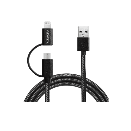 کابل 2 در 1 لایتینگ/ MicroUSB با روکش بافته شده-ای دیتا
