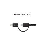کابل 2 در 1 لایتینگ/ MicroUSB با روکش بافته شده-ای دیتا