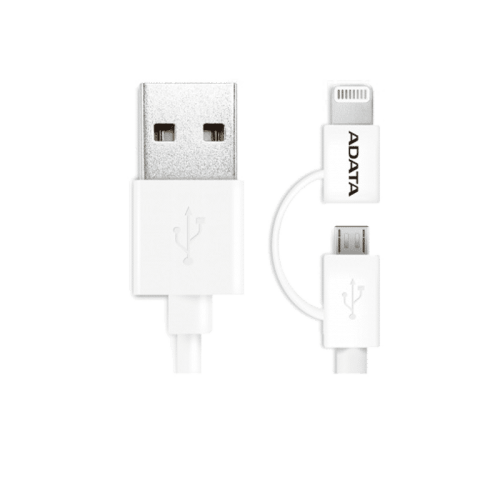 کابل تبدیل USB به لایتنینگ و MicroUSB ای دیتا طول 1 متر