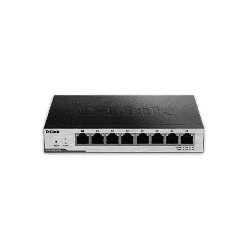 سوییچ هوشمند DGS-1100-08PD دارای هشت پورت گیگابیتی است .