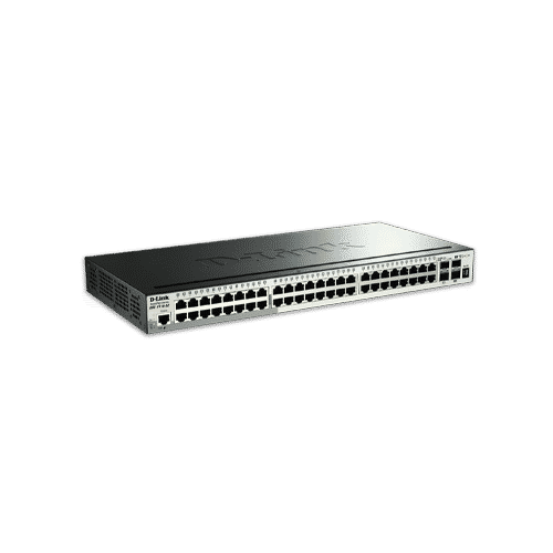 سوییچ DGS-1510-52 دارای 48 پورت گیگابیتی شبکه ، 2 پورت گیگابیتی SFP و 2 پورت SFP+ 10G  می باشد