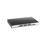سوییچ DGS-3000-28LP دارای 24 پورت PoE گیگابیتی شبکه و 4 پورت گیگابیتی SFP است