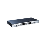 سوییچ DGS-3120-24TC دارای 20  پورت گیگابیتی شبکه و 4 پورت ترکیبی BASE-T/SFP1000 می باشد
