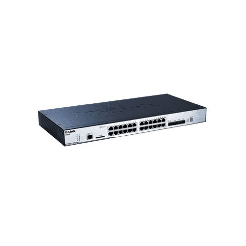 سوییچ DGS-3120-24TC دارای 20  پورت گیگابیتی شبکه و 4 پورت ترکیبی BASE-T/SFP1000 می باشد