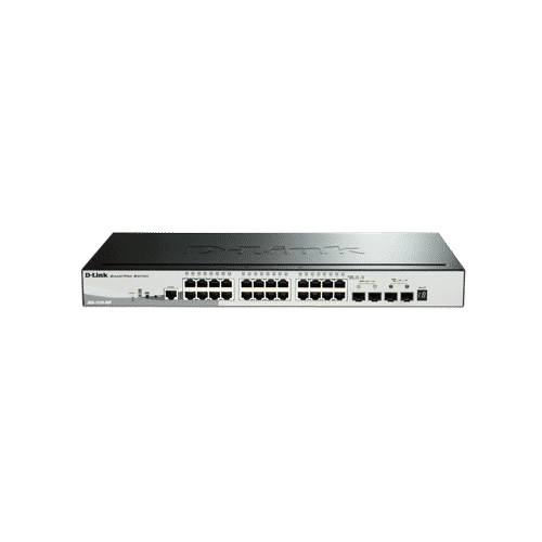 سوییچ DGS-1510-28P دارای 24 پورت PoE گیگابیتی شبکه ، 2 پورت گیگابیتی SFP و 2 پورت SFP+ 10G  می باشد
