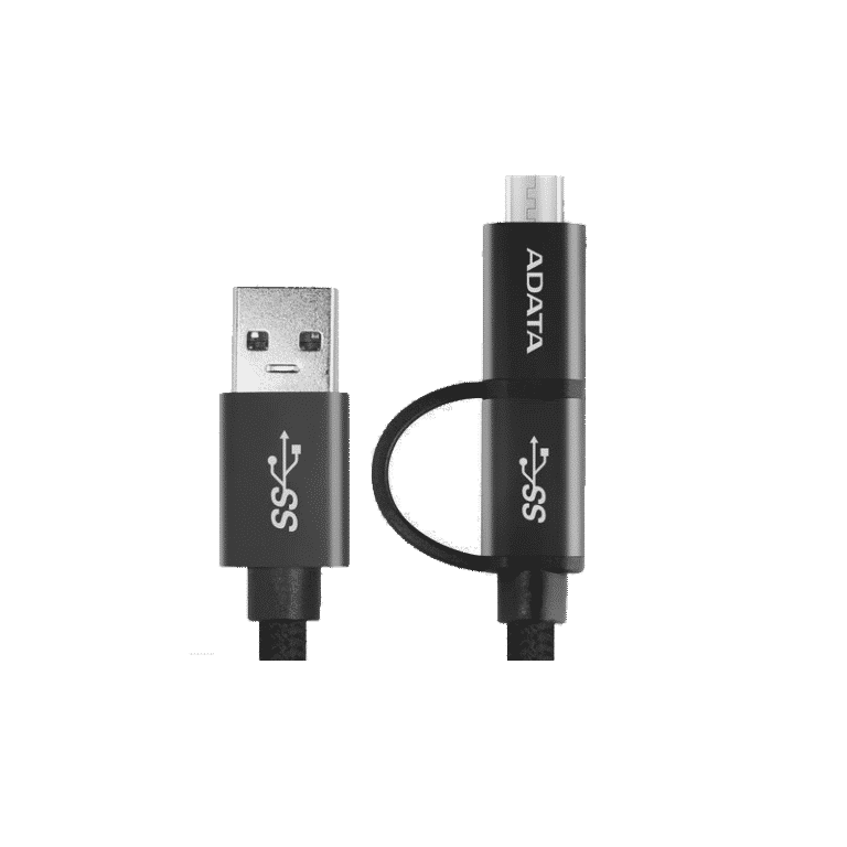 کابل دو در یک USB به USB-C/Micro USB ای دیتا