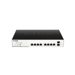 سوییچ DGS-1100-10MPدارای ۸ پورت گیگابیتی شبکه و دو پورت گیگابیتی SFP است