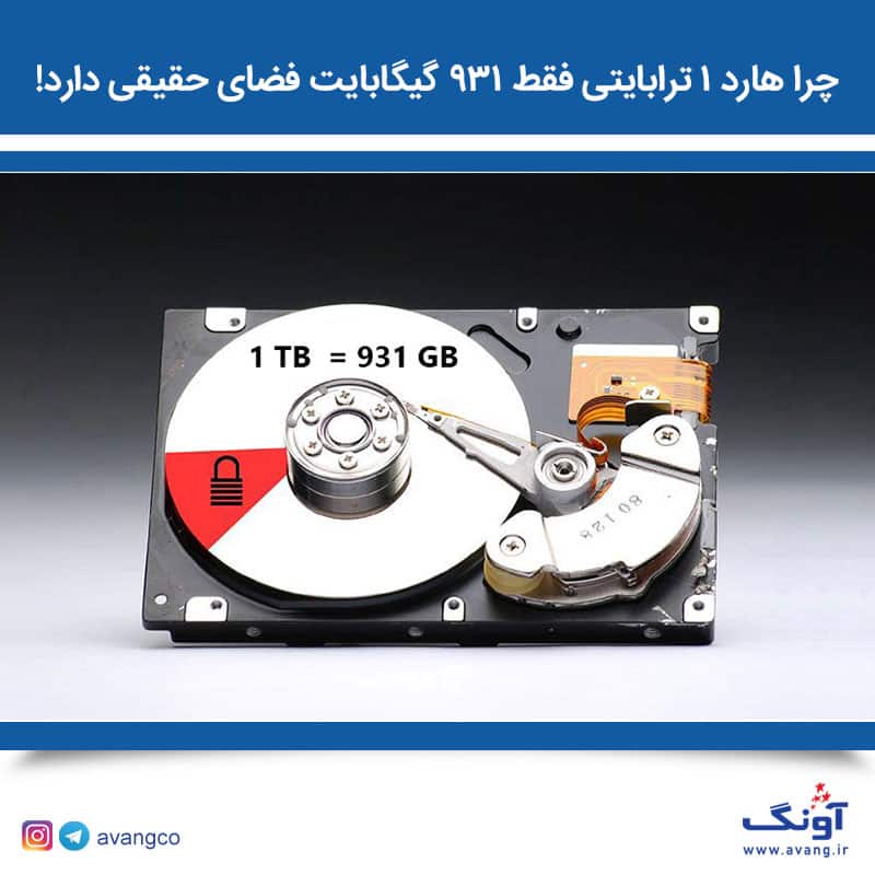 چرا هارد 1 ترا در عمل کمتر است ؟