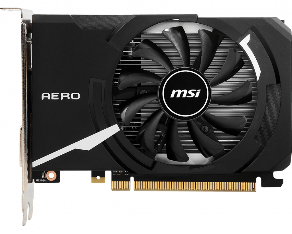 نمای روبروی کارت گرافیک ام اس آی GeForce GT 1030 AERO ITX 2GD4 OC