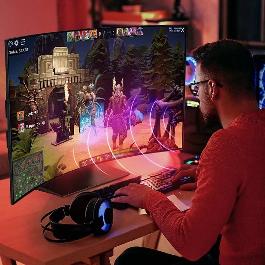 مانیتور منحنی