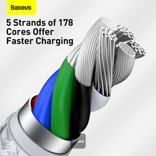 کابل شارژ USB به Lightning بیسوس مدل Cafule PD 20W با طول 1 متر