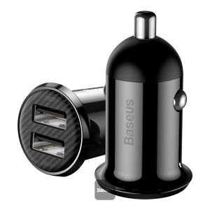 Baseus Grain Pro 2*U 24W Car Charger BLACK