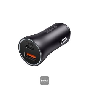 Baseus Golden Contactor Max Car Charger U+C 60W Gray