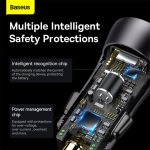 Baseus Golden Contactor Max Car Charger U+C 60W Gray