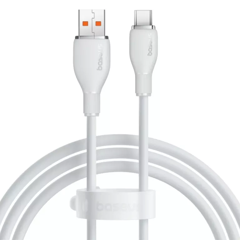 Baseus Pudding Series Fast Charging Cable USB to USB-C 100W, 1.2m - White