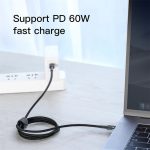 کابل شارژر تایپ C بیسوس مدل CAFULE با پشتیبانی از PD2.0 60W
