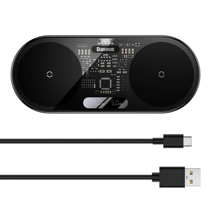 شارژر بی‌سیم Baseus به همراه نمایشگر LED