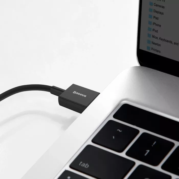 Baseus Superior USB - USB Typ C fast charging data cable 66 W (11 V / 6 A) Huawei SuperCharge SCP 1 m black (CATYS-01)