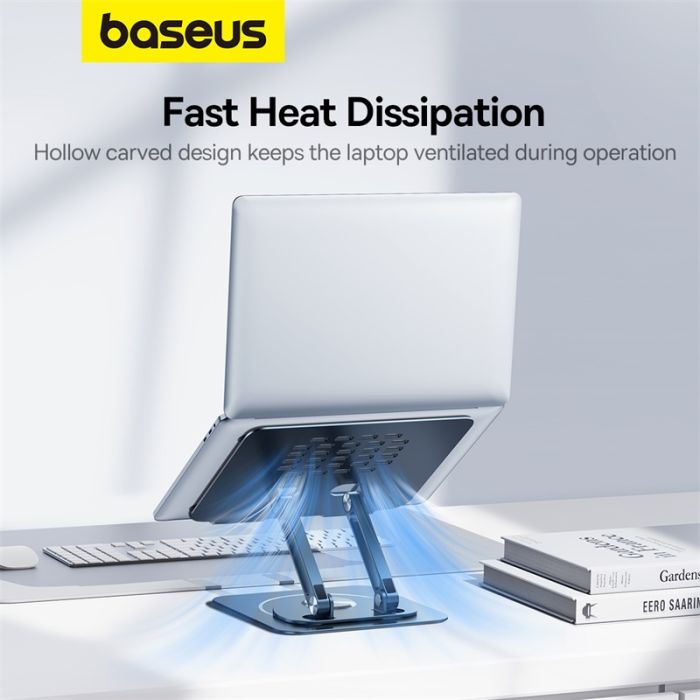 Baseus UltraStable Pro Series 360° Rotatable and Foldable Laptop Stand Metal – Space Grey