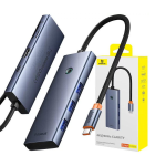 USB Hub Baseus Hub 7in1 UltraJoy, USB-C - HDMI, 3xUSB 3.0, PD, SD/TF (grey)