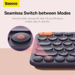 کیبورد بیسوس مدل K01B Wireless Tri-Mode - تصویر 6