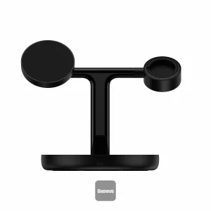 شارژر بی سیم 20 وات بیسوس مدل Swan 3-in-1