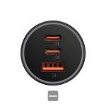 شارژر فندکی 65w بیسوس مدل Golden Contactor Pro Triple U+C+C - تصویر 2