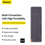 کیبورد بیسوس مدل K01B Wireless Tri-Mode - تصویر 5