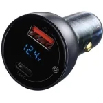 شارژر فندکی 65W بیسوس مدل Particular Digital Display QC+PPS Dual Quick - تصویر 3