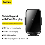 پایه نگهدارنده موبایل و شارژر وایرلس 15w بیسوس مدل Halo Electric - تصویر 2
