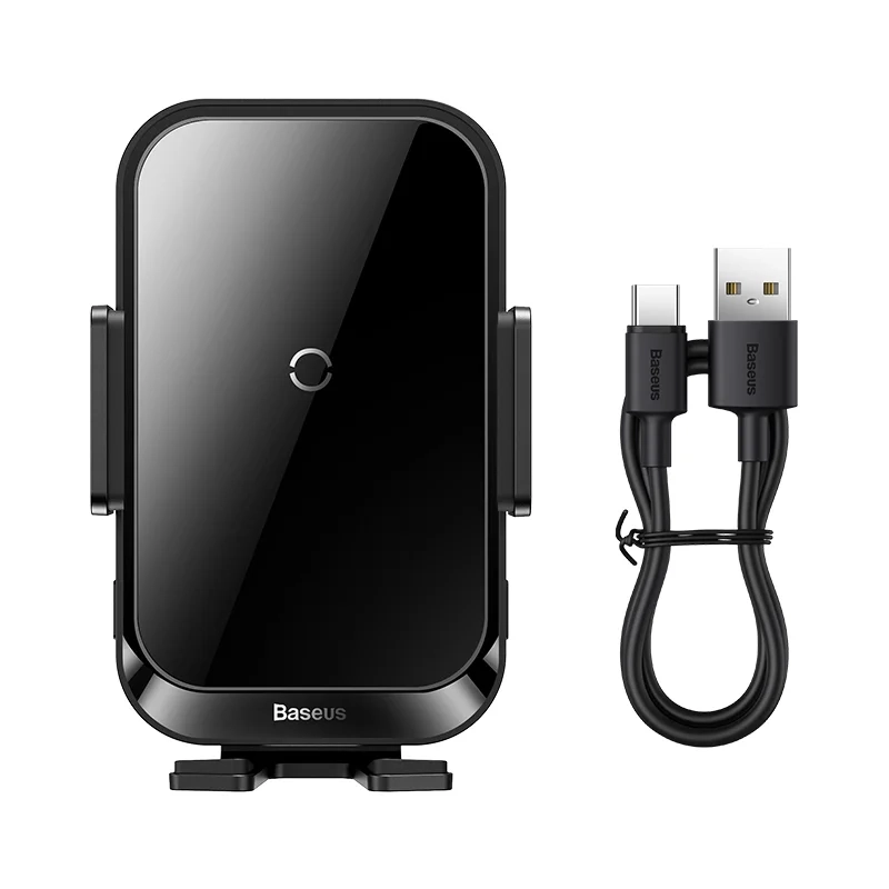 Baseus-Halo-Electric-Wireless-Charging-Car-Mount-15W-Black-Pakistan پایه نگهدارنده موبایل و شارژر وایرلس 15w بیسوس مدل Halo Electric - تصویر 1