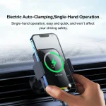 پایه نگهدارنده موبایل و شارژر وایرلس 15w بیسوس مدل Halo Electric - تصویر 4