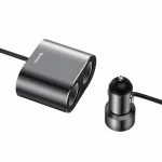 شارژر فندکی 80w بیوس مدل High Efficiency One to Two Cigarette Lighter - تصویر 2