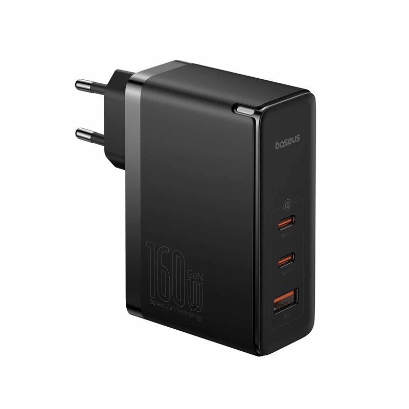 0_2_b0adb9d6-0157-4d8c-8a01-3e9bc0e10b18 شارژر دیواری 160 وات بیسوس مدل GaN5 Pro Digital Fast Charger 2C+U - تصویر 1