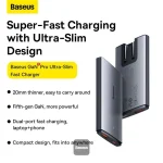شارژر دیواری 2 پورت 65 وات بیسوس مدل GaN5 Pro Ultra-Slim C+U - تصویر 2